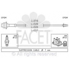 4.9386 FACET Ккомплект проводов зажигания