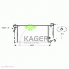 31-3616 KAGER Радиатор, охлаждение двигателя