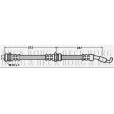 BBH7077 BORG & BECK Тормозной шланг