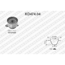 KD474.04 SNR Комплект ремня грм