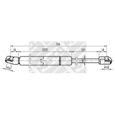 91610 MAPCO Газовая пружина, крышка багажник