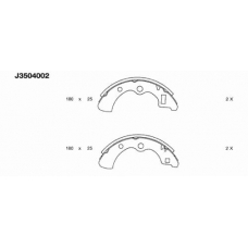 J3504002 NIPPARTS Комплект тормозных колодок