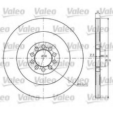 187037 VALEO Тормозной диск