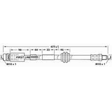 FBH6985 FIRST LINE Тормозной шланг