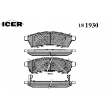 181930 ICER Комплект тормозных колодок, дисковый тормоз