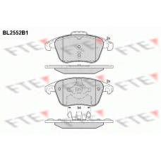 BL2552B1 FTE Комплект тормозных колодок, дисковый тормоз