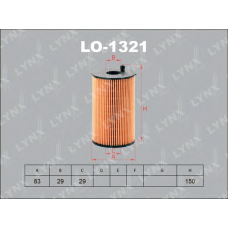 LO1321 LYNX Lo-1321 фильтр масляный citroen c5/c6 2.7d 05], jaguar s-type 2.7d 04-07 / xf 2.7d 08] / xj 2.7d 05-