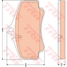 GDB1777 TRW Комплект тормозных колодок, дисковый тормоз