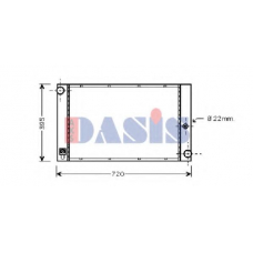 051001N AKS DASIS Радиатор, охлаждение двигателя