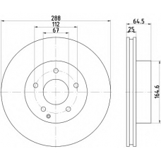 8DD 355 113-851 HELLA Тормозной диск