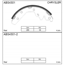 ABS4301 Allied Nippon Колодки барабанные