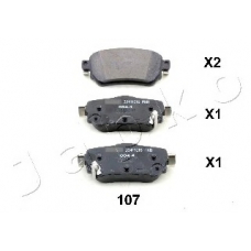 51107 JAPKO Комплект тормозных колодок, дисковый тормоз