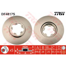 DF4817S TRW Тормозной диск