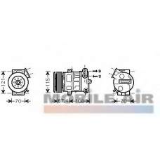 1700K331 VAN WEZEL Компрессор, кондиционер