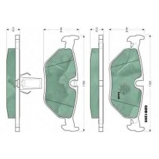 GDB1265 TRW Комплект тормозных колодок, дисковый тормоз