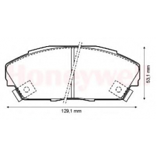 572309B BENDIX Комплект тормозных колодок, дисковый тормоз