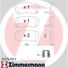 24276.150.2 ZIMMERMANN Комплект тормозных колодок, дисковый тормоз