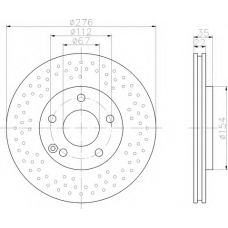 8DD 355 110-201 HELLA Тормозной диск