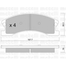 22-0626-0 METELLI Комплект тормозных колодок, дисковый тормоз