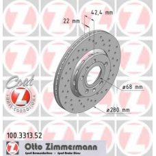 100.3313.52 ZIMMERMANN Тормозной диск