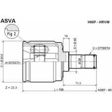 HNIP-HRVM ASVA Шарнирный комплект, приводной вал