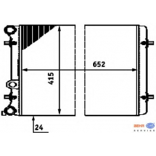 8MK 376 888-784 HELLA Радиатор, охлаждение двигателя