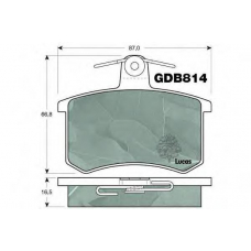 GDB814 TRW Комплект тормозных колодок, дисковый тормоз