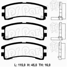 IBR-1128 IPS Parts Комплект тормозных колодок, дисковый тормоз