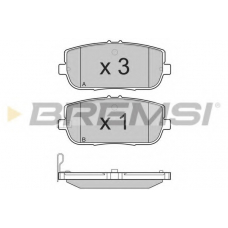 BP3261 BREMSI Комплект тормозных колодок, дисковый тормоз