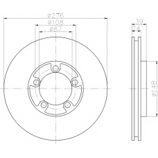 8DD 355 108-181 HELLA PAGID Тормозной диск