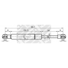91806 MAPCO Газовая пружина, крышка багажник
