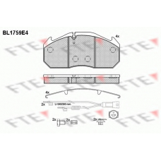 BL1759E4 FTE Комплект тормозных колодок, дисковый тормоз