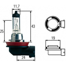 8GH 008 356-121 HELLA Лампа накаливания, фара дальнего света; Лампа нака