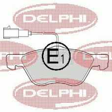 LP1408 DELPHI Комплект тормозных колодок, дисковый тормоз
