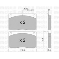 22-0089-1 METELLI Комплект тормозных колодок, дисковый тормоз