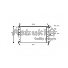 M559-11 ASHUKI Радиатор, охлаждение двигателя