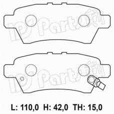 IBR-1195 IPS Parts Комплект тормозных колодок, дисковый тормоз