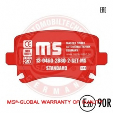 13046028802-SET-MS MASTER-SPORT Комплект тормозных колодок, дисковый тормоз