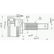 CVJ5165.10 OPEN PARTS Шарнирный комплект, приводной вал