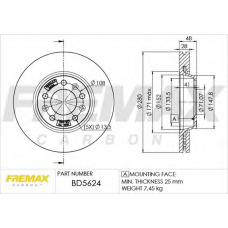 BD-5624 FREMAX Тормозной диск