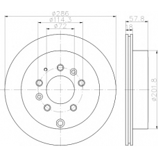 MDC2389 MINTEX Тормозной диск
