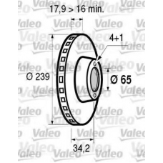 186523 VALEO Тормозной диск