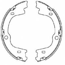 8DA 355 050-271 HELLA PAGID Комплект тормозных колодок, стояночная тормозная с