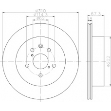 MDC2250 MINTEX Тормозной диск