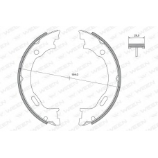152-2131 WEEN Комплект тормозных колодок, стояночная тормозная с