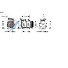 JRK031 AVA Компрессор, кондиционер