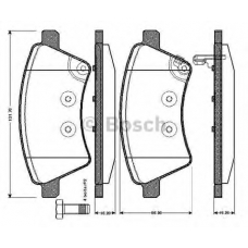 0 986 TB2 936 BOSCH Комплект тормозных колодок, дисковый тормоз