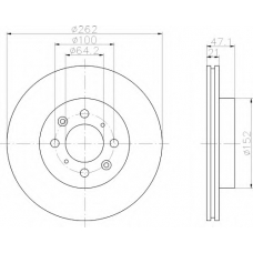 8DD 355 104-961 HELLA Тормозной диск