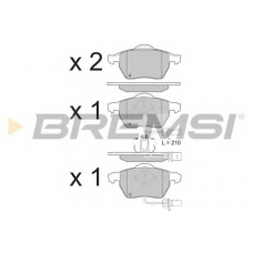 BP3071 BREMSI Комплект тормозных колодок, дисковый тормоз