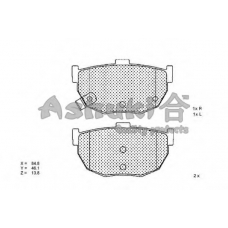 1083-3050J ASHUKI Комплект тормозных колодок, дисковый тормоз